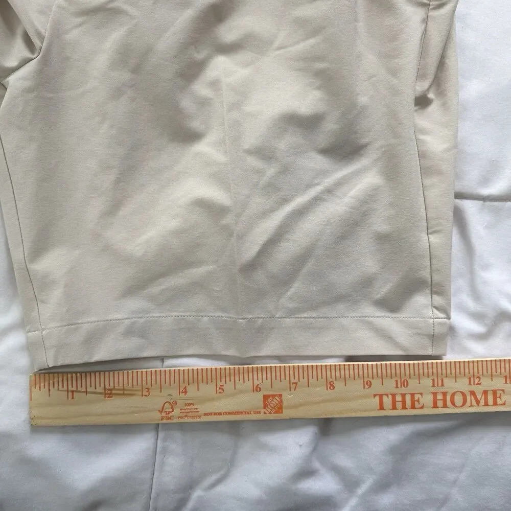 G/FORE Maverick 4-Way Stretch 8” Shorts Mens 38 Stone Beige Golf Performance